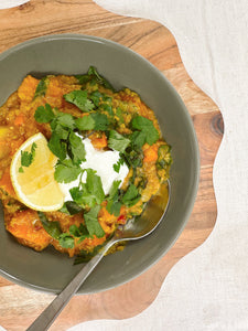 Warming Spiced Lentil, Veggie and Miso Stew
